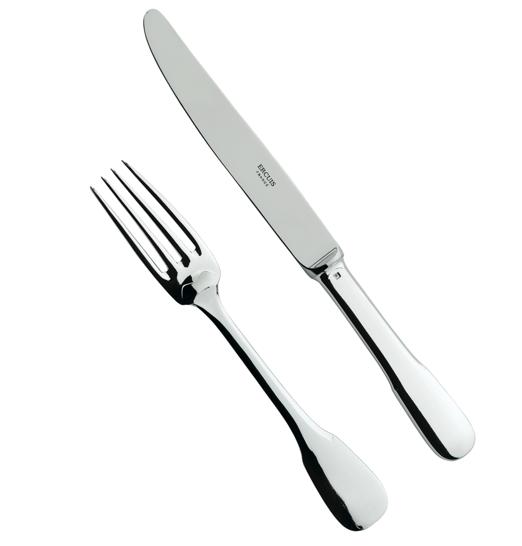 flatware Ercuis silver plated vieux paris cheese knife, prongs 651477